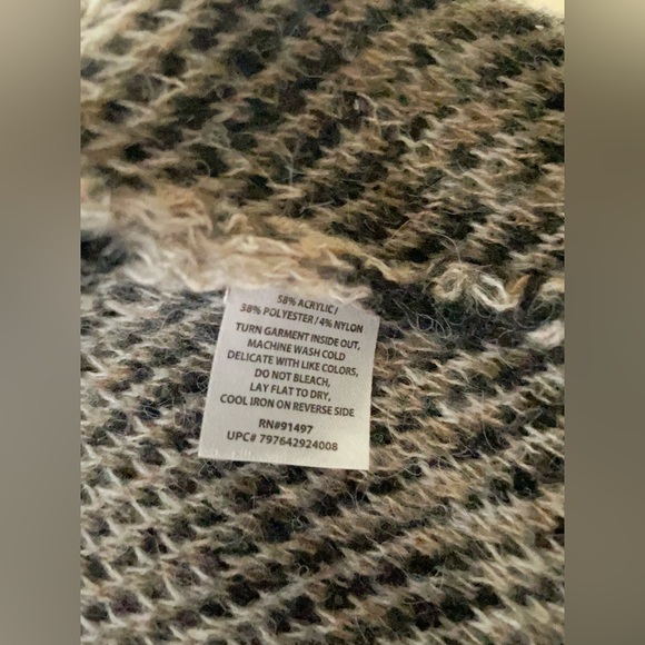 Cardigan Modern Canvas~Leopard~Cozy & warm open front Pockets Side slits Size M - Picture 4 of 5